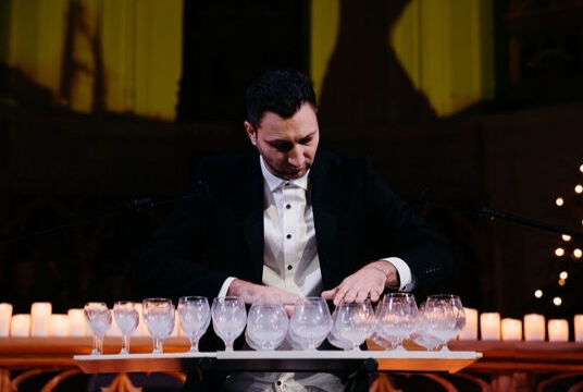 Романтический вечер при свечах. Стеклянная арфа, орган, голос