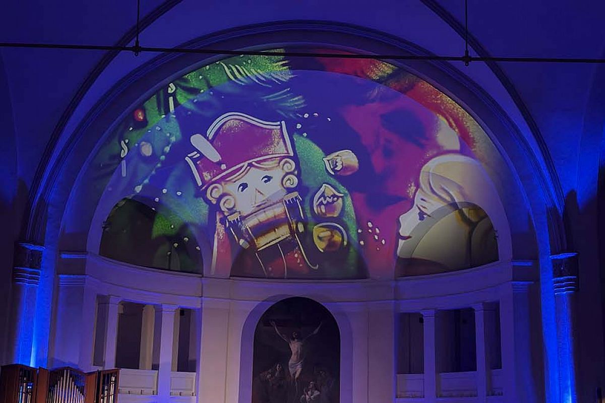 Сказка с органом и песочной анимацией. Щелкунчик