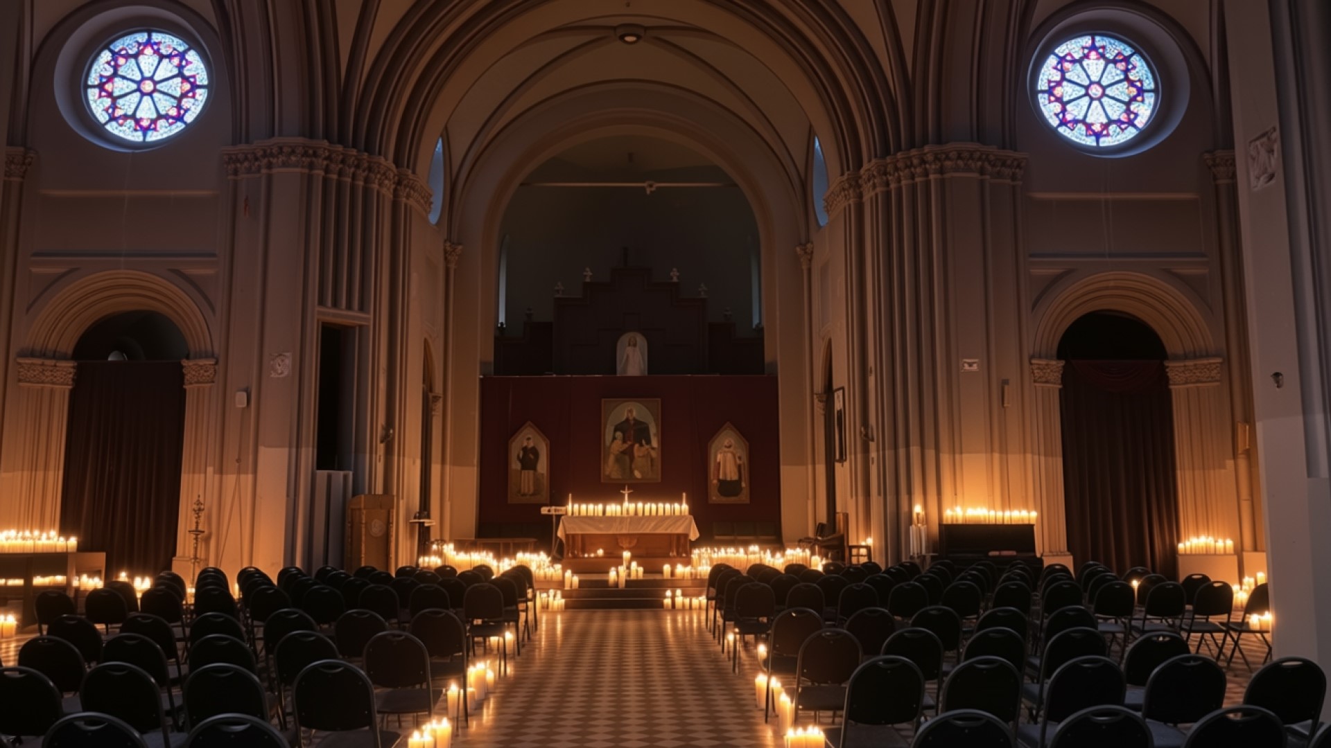 Орган при свечах