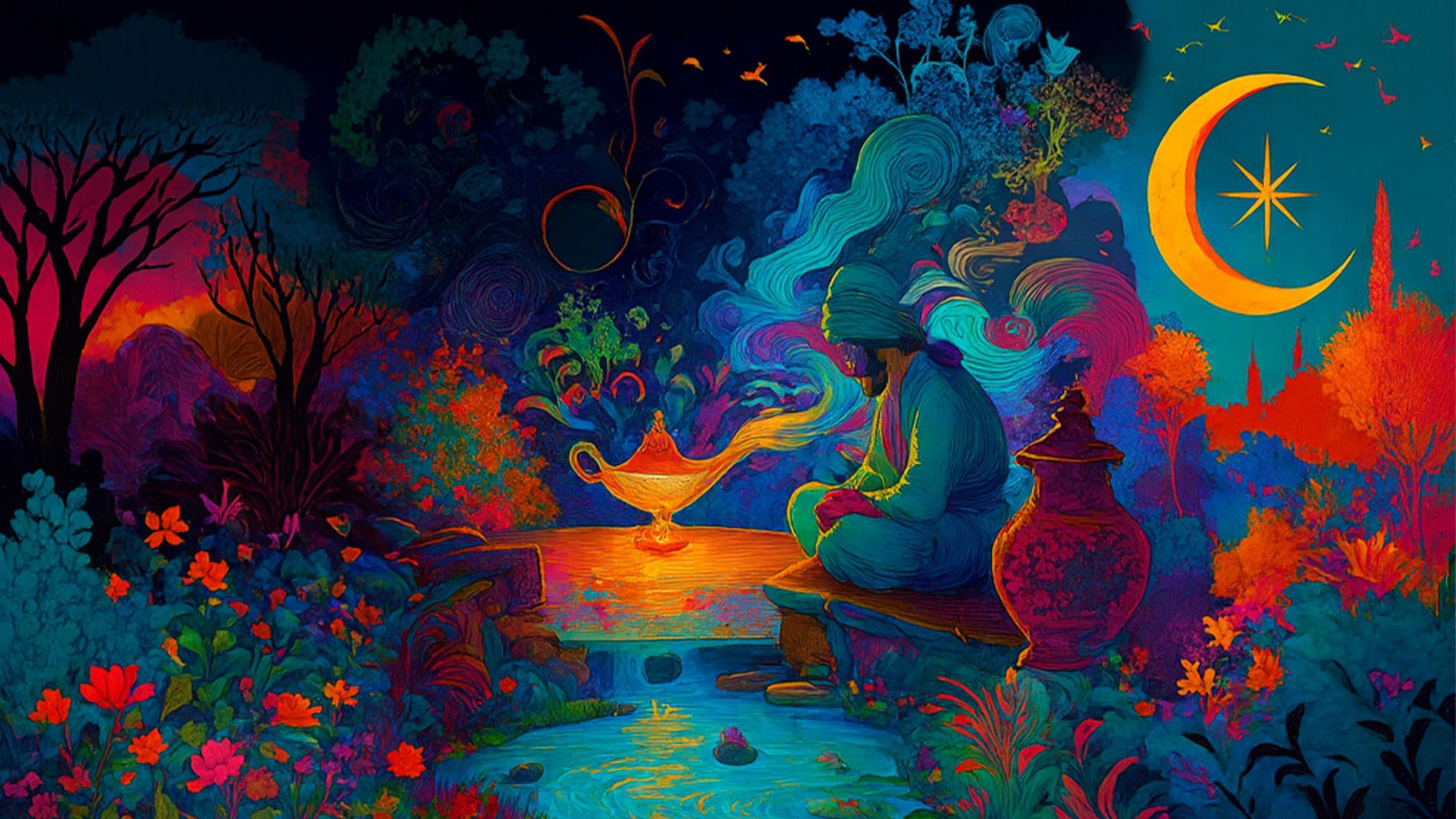 Artfonix. Песочное шоу «Волшебная лампа Алладина» с живой музыкой и чтецами