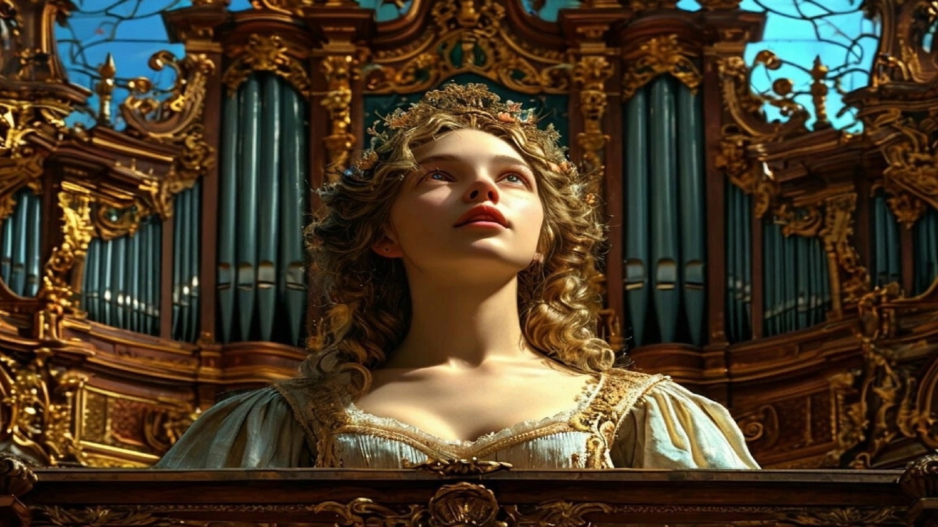 Орган при свечах в готическом соборе. Ave Maria и шедевры