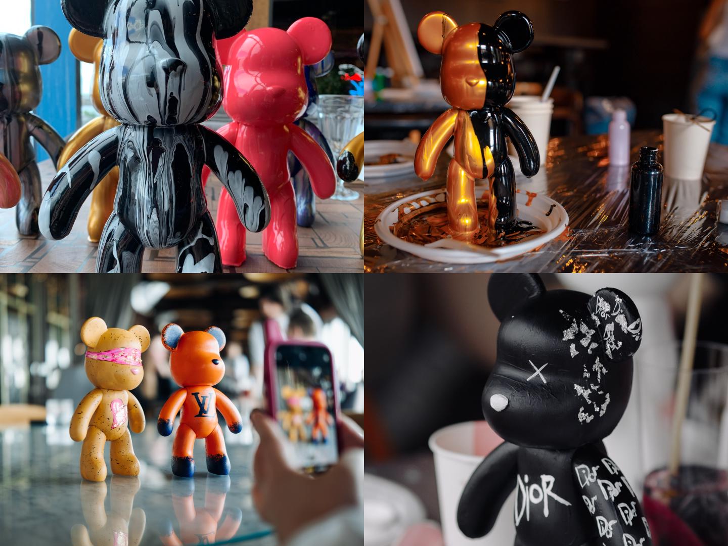 Роспись Мишки Bearbrics в ресторане Be Italian