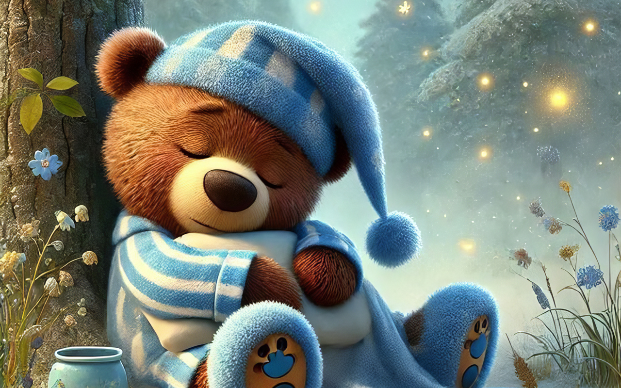 Медвежонок просыпается