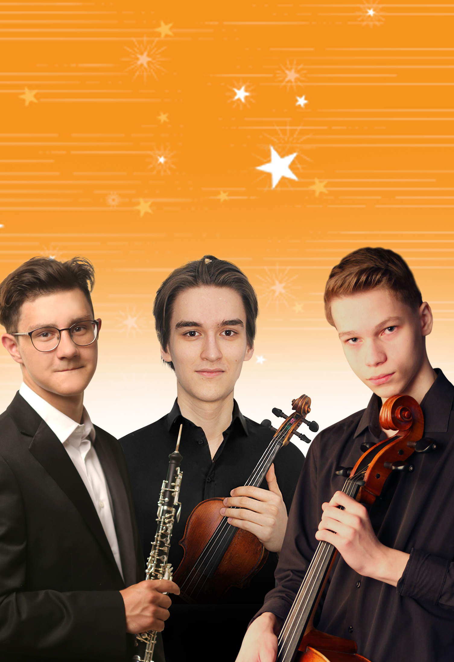 "Музыка звёзд" М. Усов (скрипка), Ф. Освер (гобой), Б. Ефремов (виолончель)