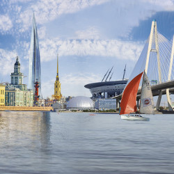 Большое петербургское кольцо - речная прогулка пo Граду на Неве с авторской экскурсией и живой музыкой  в тёплом салоне теплохода