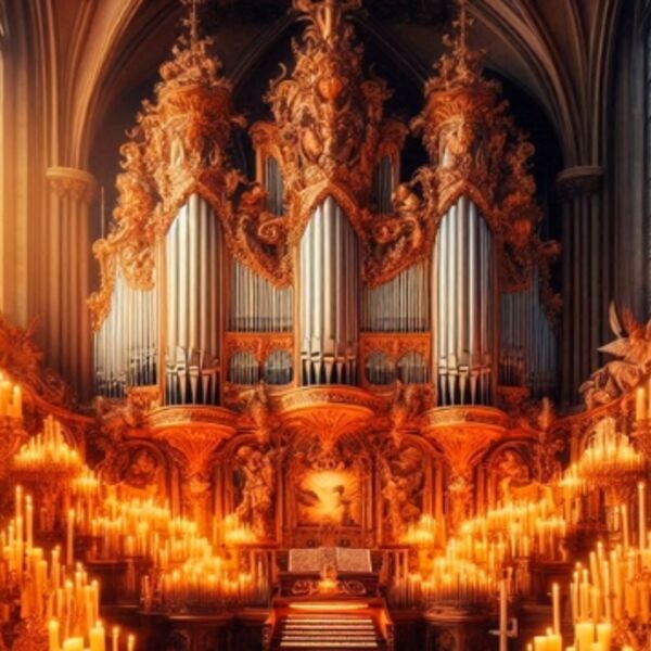 Орган при свечах