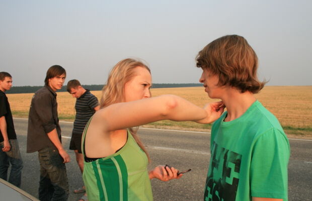 Съёмки клипа на песню "Джентельмены предпочитают блондинок"