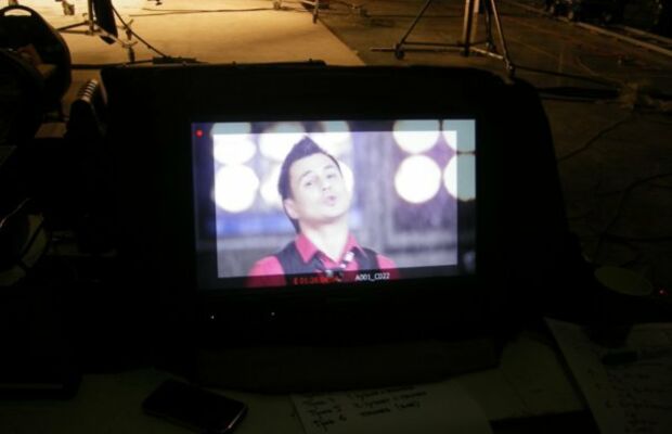 съемки клипа на песню Снежинка