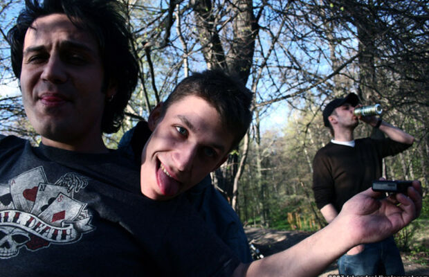 группа АМЕЛИ за сценой.