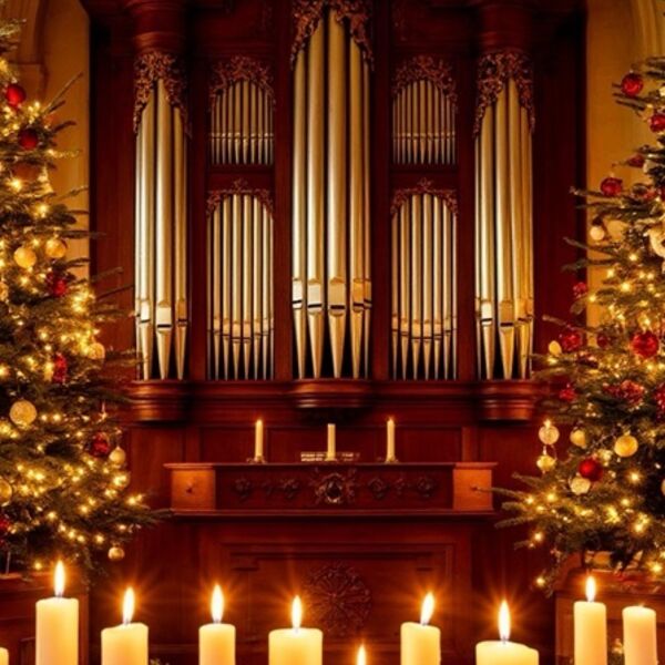 Органный Предновогодний орган при свечах