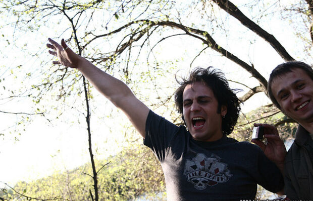 группа АМЕЛИ за сценой.