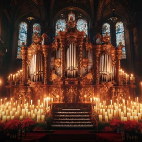 Орган при свечах