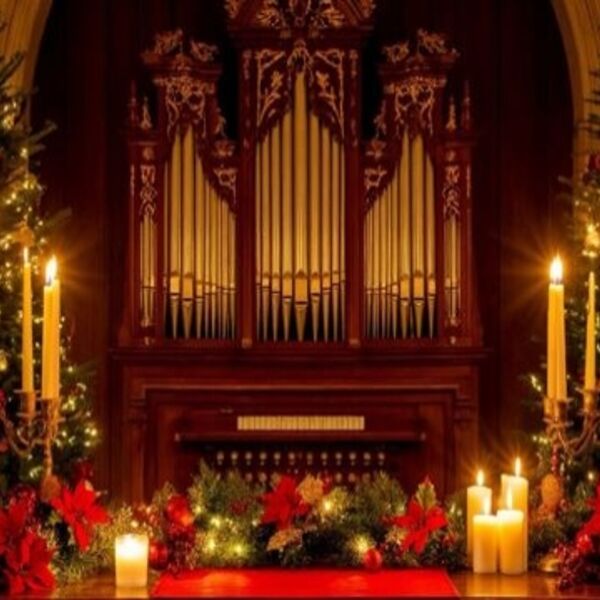 Органный Предновогодний орган при свечах