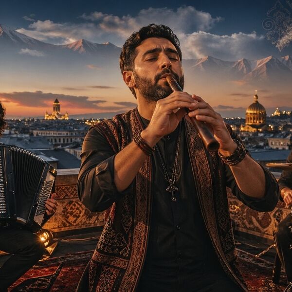 Концерт на крыше. Дудук, аккордеон и барабаны