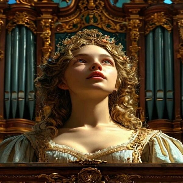 Орган при свечах в готическом соборе. Аве Мария (Ave Maria) и шедевры