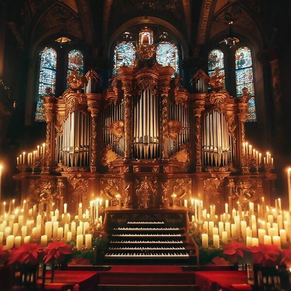 Орган при свечах