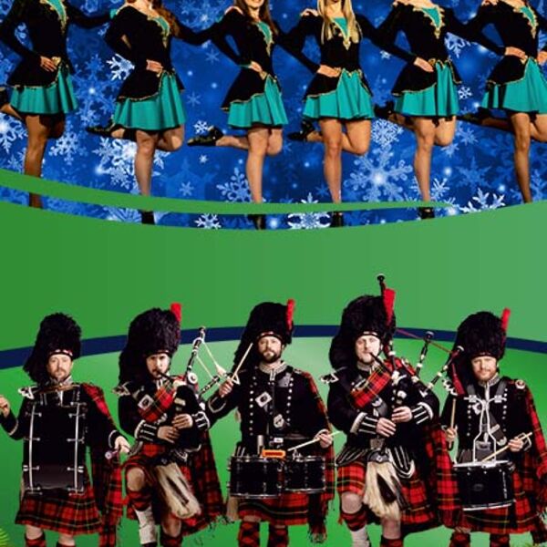 Большое Рождественское Шоу. Оркестр волынщиков City Pipes и ансамбль ирландского танца Celtic Wind.